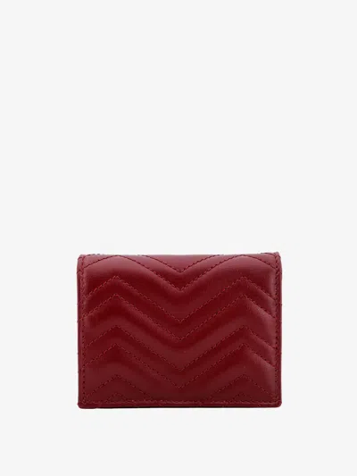 Gucci Woman Gg Marmont Woman Red Wallets