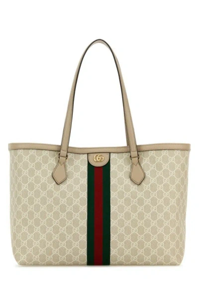 Gucci Woman Gg Supreme Fabric Medium Ophidia Shopping Bag In Multicolor