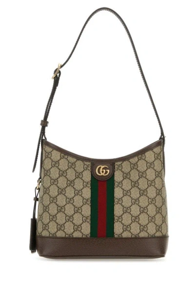 Gucci Brown Ophidia Gg Small Shoulder Bag In Multicolor