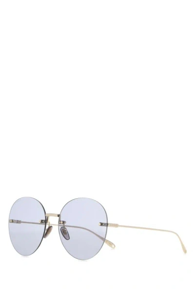 Gucci Light Blue Gold Round Sunglasses