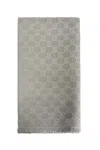 Gucci Woman Grey Scarves In Gray