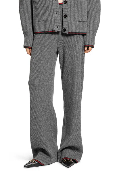 Gucci Woman Grey Trousers In Gray