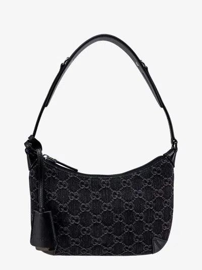 Gucci Woman Horsebit Woman Grey Shoulder Bags