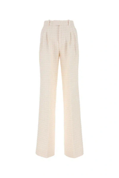 GUCCI GUCCI WOMAN IVORY COTTON BLEND PANT