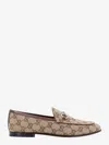 Gucci Jordaan Gg-monogrammed Canvas Loafers In Cream