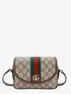 GUCCI GUCCI WOMAN OPHIDIA GG WOMAN BEIGE SHOULDER BAGS