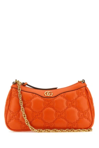 Gucci Gg Matelasse Shoulder Bag In Orange