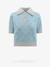 GUCCI GUCCI WOMAN POLO SHIRT WOMAN BLUE POLO SHIRTS