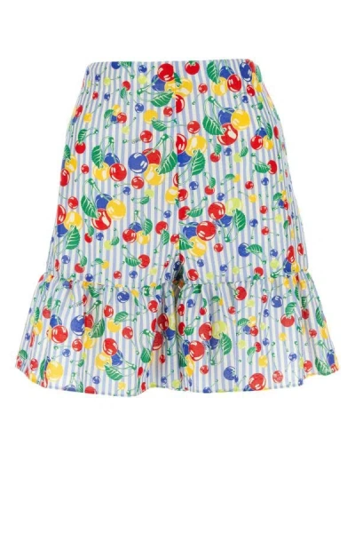 GUCCI GUCCI WOMAN PRINTED COTTON SHORTS