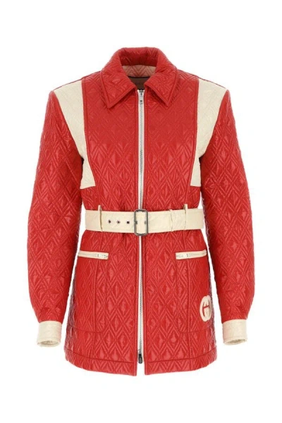GUCCI GUCCI WOMAN RED POLYESTER JACKET