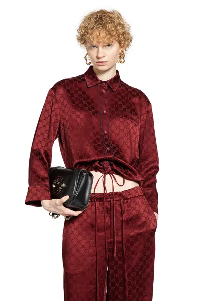 GUCCI GG MONOGRAM SHIRT IN VELVET
