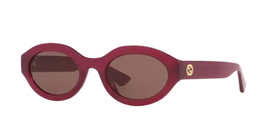 Gucci Woman Sunglass Gg1579s In Burgundy