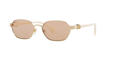 Gucci Metal Gg1593s Sunglasses In Gold Ivory Pink