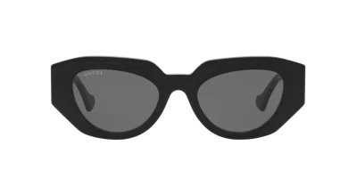 Gucci Geometric Frame Sunglasses In Black