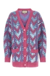 GUCCI GUCCI WOMAN TWO-TONE MOHAIR BLEND OVERSIZE CARDIGAN