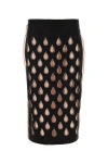 Gucci Cut-out Detailing Silk Skirt In Multicolor