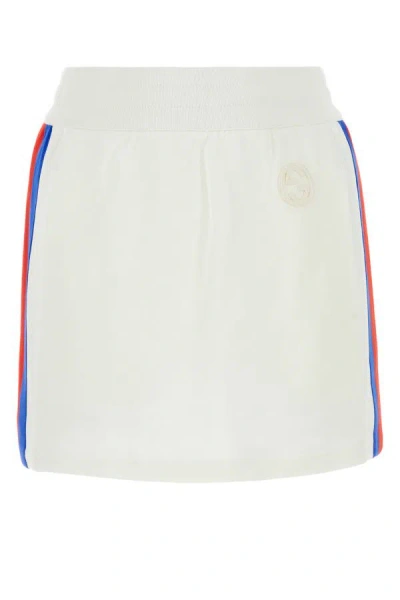 Gucci Woman White Jersey Mini Skirt
