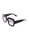Gucci Womans Black Acetate Sunglasses In Black