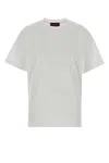 Gucci Women White Crewneck T-shirt With Tonal Horsebit Embroidery On The Front In Cotton Woman In White
