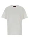 Gucci Women White Crewneck T-shirt With Tonal Horsebit Embroidery On The Front In Cotton Woman In White