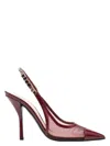 Gucci Mesh Panel Chain Detail Pointed Toe Pumps