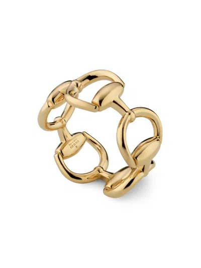 Gucci Women's 18k Yellow Gold Horsebit Ring