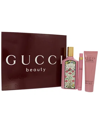Gucci Women's 3pc Flora Gorgeous Gardenia Gift Set In Transparent