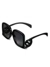 Gucci Women's 58mm Rectangular Sunglasses In Gray