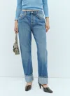 Gucci Horsebit-detail Low-rise Straight-leg Jeans In Blue