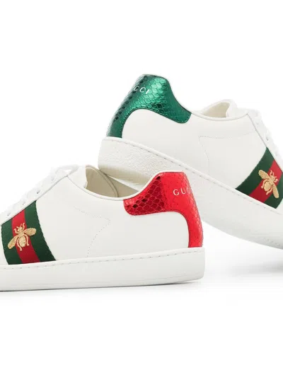 Gucci Women Ace Leather Sneakers In Multi