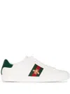 Gucci Women Ace Leather Sneakers In White