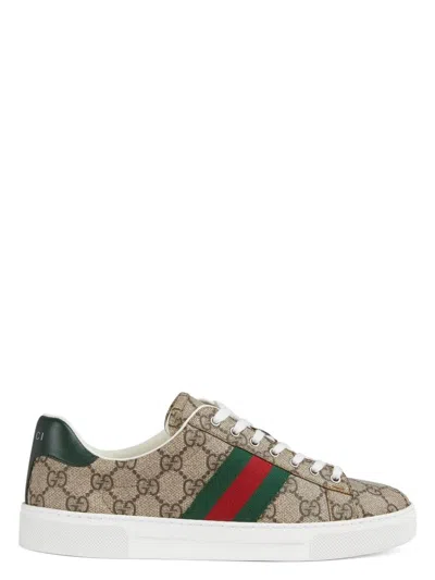 GUCCI WOMEN'S ACE WEB DETAIL SNEAKERS