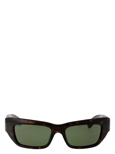 Gucci Women's Acetate Havana Green Sunglasses