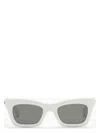 Gucci White Acetate Rectangular Sunglasses In White
