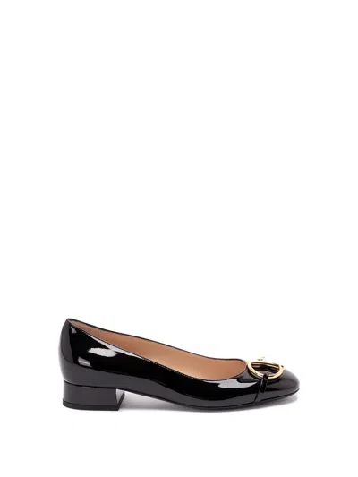Gucci Black Leather Ballet Flats