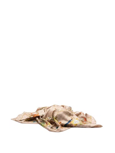 Gucci Women Animal And Floral Print Foulard In Multicolor