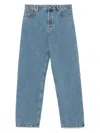 Gucci Womens Blue Wide-leg Mid-wash Denim Jeans