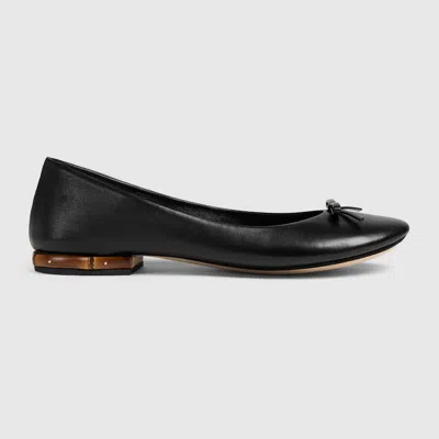 Gucci Women's Ballerina With Bamboo In Black