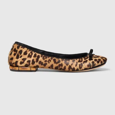 Gucci Women's Ballerina With Bamboo In Brown