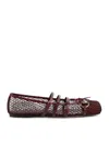 Gucci Women Ballerina With Clamp In Burgundy