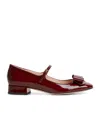 Gucci Women's Ballet Flat With Bow In Burgundy