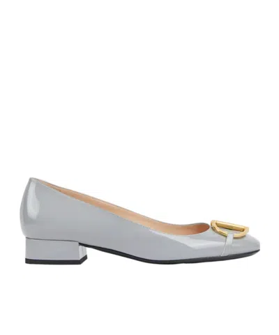 Gucci Women's Ballet Flat With Half Horsebit In Gray