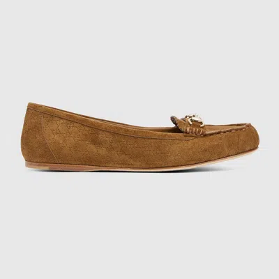 GUCCI GUCCI WOMEN'S BALLET FLAT WITH HORSEBIT