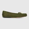 Gucci Women's Ballet Flat With Horsebit In Green