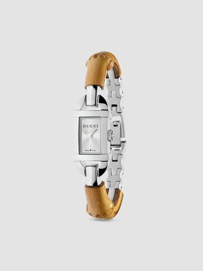 Gucci Women's Bamboo Stainless Steel Bracelet Watch/22mm X 17mm In Brown