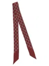 Gucci Gg Laminated Long Scarf With Pointed Ends In Multi