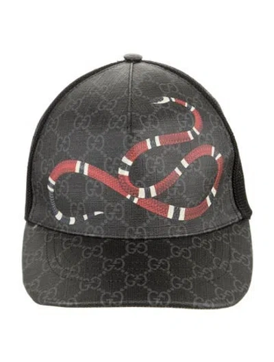 Pre-owned Gucci Women's Baseball Cap In Black/grey