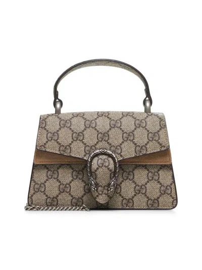 Gucci Women Beige Dionysus Mini Top Handle Bag In Neutral