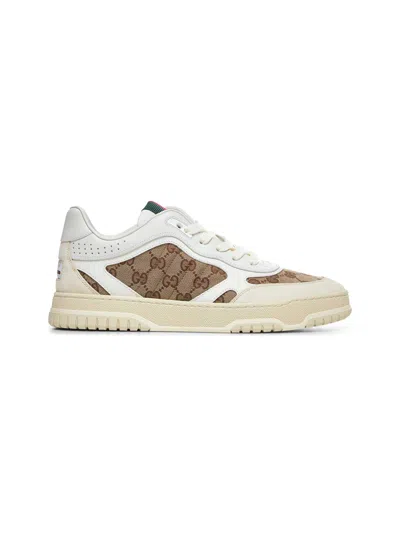 Gucci Women Beige  Re-web Sneakers