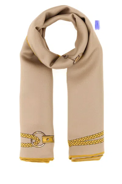 Gucci Women Beige Twill Foulard In Neutral